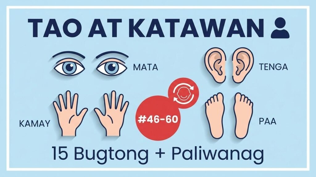 15 Bugtong Tungkol sa Tao at Katawan Na May Sagot | Body Parts Riddles