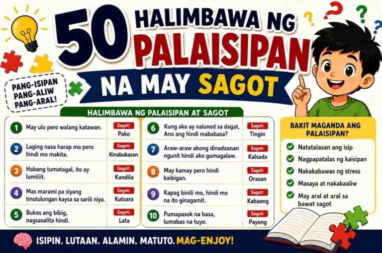 Palaisipan Halimbawa: 50 Bugtong at Logic na may Sagot at Paliwanag